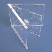 2 CD Case - CENTER Hinged Clear Tra